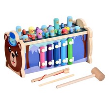 Glockenspiel Xylophone Pounding Game Fishing Game Hand Eye Coordination for Boy