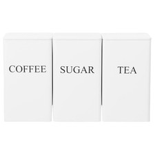 3x Tea Coffee Sugar Canisters