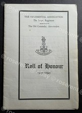 1948 the Loyal North Lancashire Regiment  - WW2 Roll of Honour -