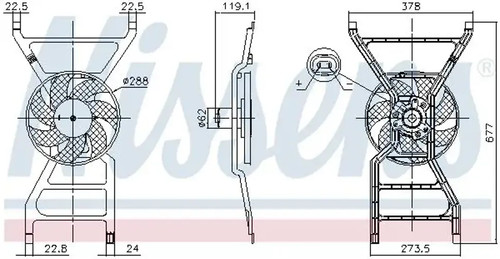 Radiator fan single - single, 850089