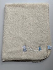 Real Baby Teddy Bear Bunny Rabbit - My Little Friend Baby Blanket Fleece Cream