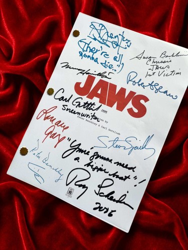 Jaws signed movie script - movie,