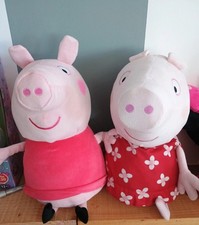 2 Large Peppa Pig Soft Plush