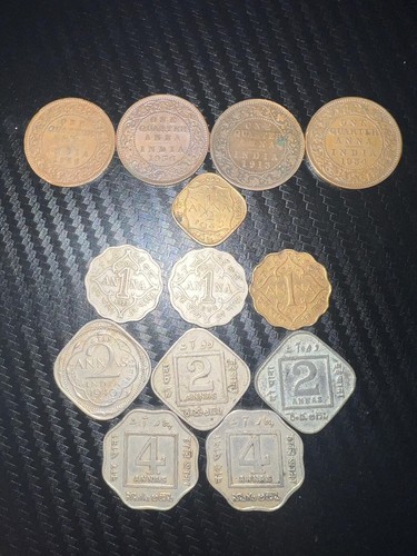 Indian coins annas - 13,