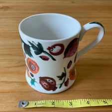 White Stuff Vegetable Tankard Mug Gardening Ceramic Hot Drinks 4 inch Half Pint