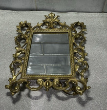 Antique Rococo Brass Mirror