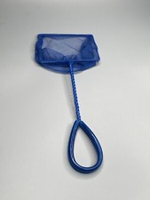 Blue Mesh Fish Net Plastic Coated Handle Rust-Proof Super Soft Nylon Netting