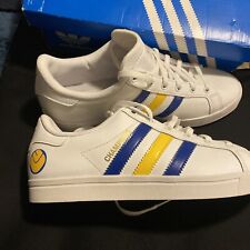 Adidas Personalised In Leeds United style with champions White Trainers size 5.5