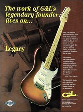 1997 G&L Legacy electric guitar advertisement original 8 x 11 ad print