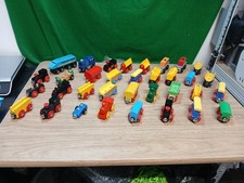 Bundle of 34 Wooden Trains