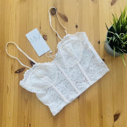 Zara cream lace - zara, crop