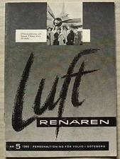 VOLVO LUFTRENAREN Car Staff Magazine Nr 5 1960 SWEDISH TEXT