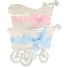 2 Pcs Wicker Pram for Baby