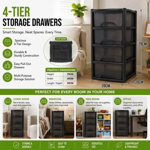 Large plastic drawer - large,