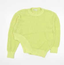 Zara Women Yellow Open-Knit
