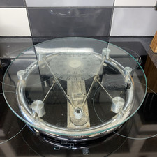 Vintage Bathroom Medical Scales Working Retro Max 21 Stone glass / chrome