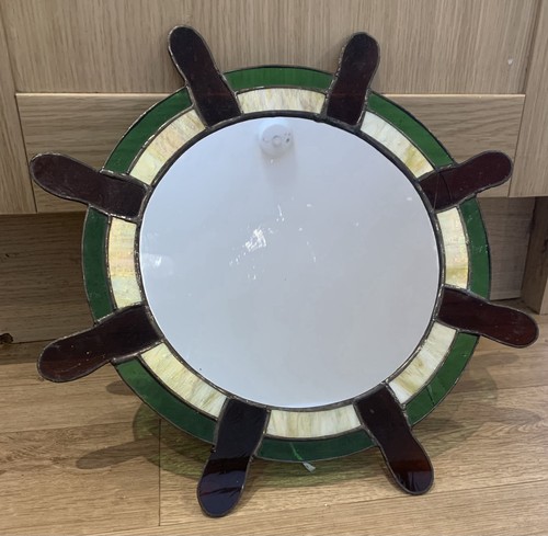 Nautical ships wheel stained - nautical,