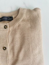 Ladies Marks Sparkle Cardigan Crew Neck Long Sleeve Black Gold Deep Cuff NEW