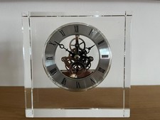 GLASS SKELETON MANTEL CLOCK 