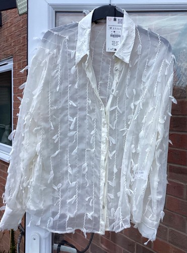 Bnwt zara ecru semi sheer - bnwt,