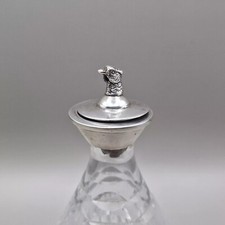 Glass Bitters Bottle with Pheasant Head Silver Lid by J B Chatterley & Sons Ltd