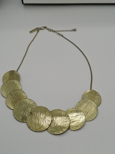 Gold tone flat disk - flat, autograph