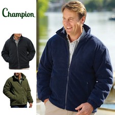 Mens Padded Fleece Jacket Coat Anti Pill Quilted Think Warm Zip Pockets S-3XL