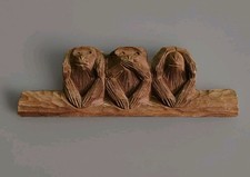 Wood Carved 3 Wise Monkeys