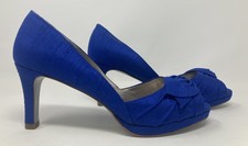 Jacques Vert size 5 (38) blue occasion peep toe heel courts shoes