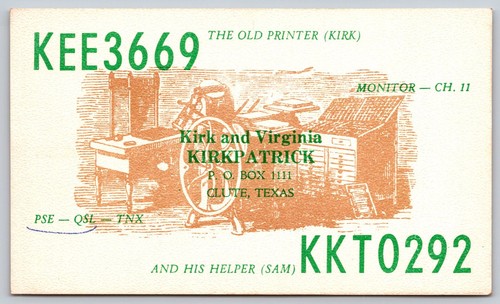 Vintage qsl style card - style,