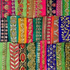 Sari Trim Swatches 12 Pieces | 6” Saree Borders, Trimmings, Boho Embellishments