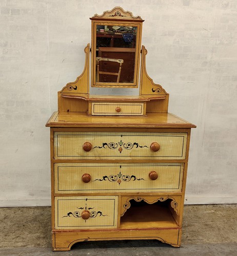 Antique victorian pine chest - victorian,