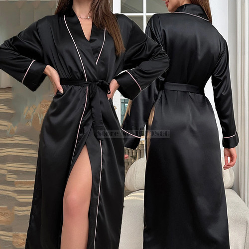 Female long robe nightgown - female,