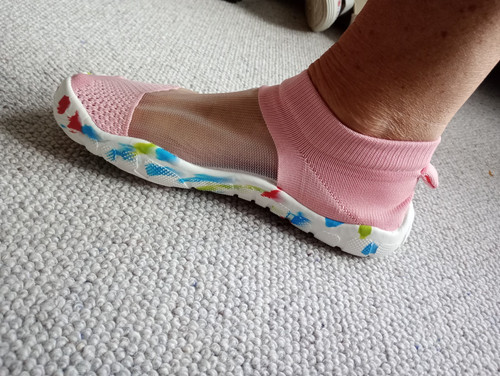 Pink mesh sock - mesh,