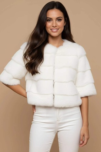 Metric knits white - knits, faux