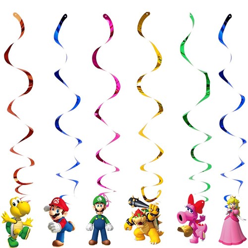 Super mario hanging swirls - super,