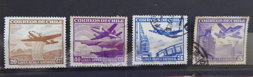 Chile airmail stamps - , ($/cts)