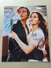 LEONARDO DI CAPRIO / KATE WINSLET HAND-SIGNED "TITANIC" PHOTOGRAPH