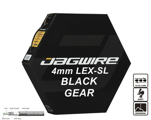 Jagwire black 4mm bike gear - black,