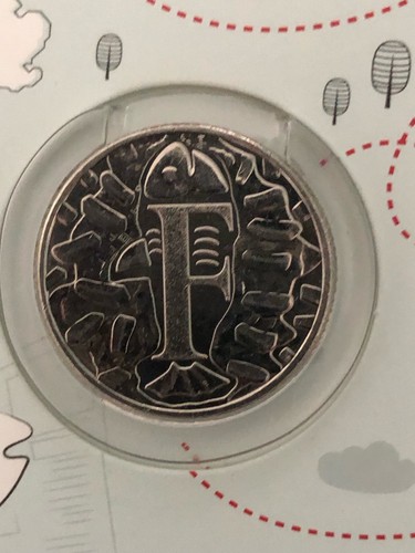 2018 alphabet 10p coin for - f,