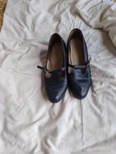 Ladies Navy Blue T Bar Shoe By Van Dal