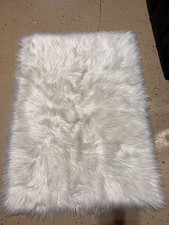 White Sheepskin Faux Fur Area