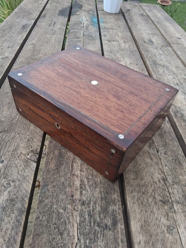 Antique mahogany mop - mahogany, wire