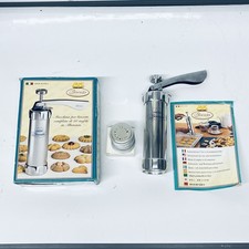 Vintage Marcato Biscuit Maker Machine 20 Discs Hand Press Cookie Tool Made Italy