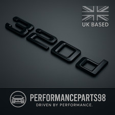Black gloss 320d Car Letter