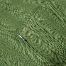 Embossed golden green faux