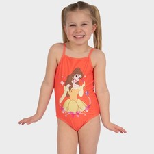Disney Beauty And The Beast Swimsuit For Girls | Belle Girls Swimming Costume
