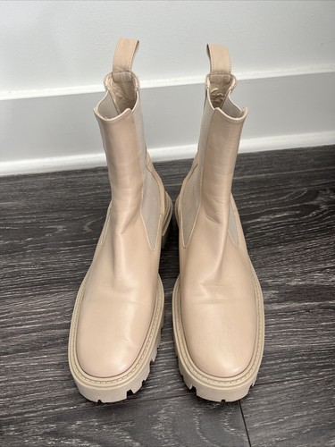 Zara nude beige leather - leather, lug