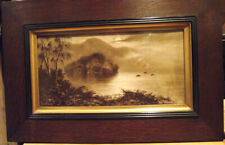 Elmer Keene Sepia Photo Framed Loch Katrine and Ellen's Isle