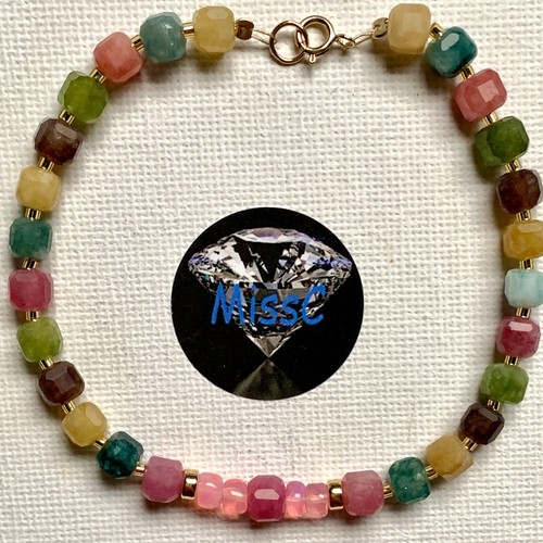 9ct gold multi tourmaline and - 9ct,